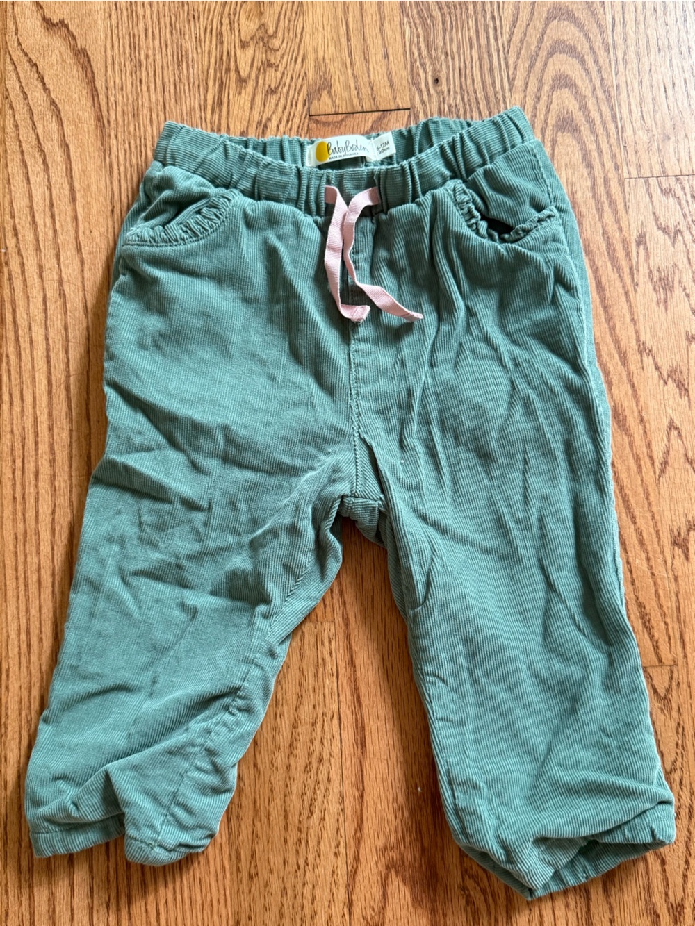 Baby Boden Teal Green Pull-On Corduroy Pants